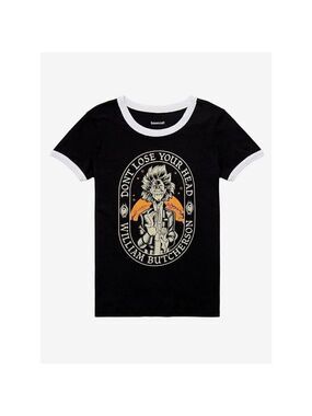 Hocus Pocus Don't Lose Your Head Billy Girls Ringer T-Shirt (Sm)